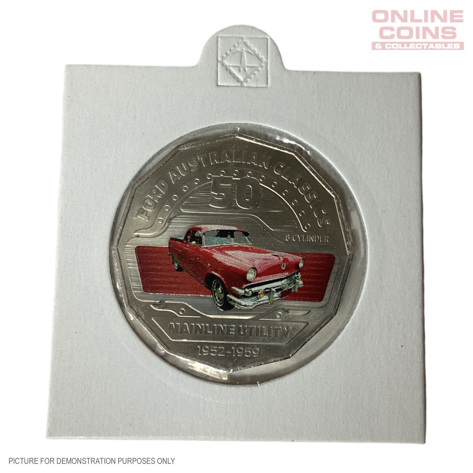 2017 Loose Ford Australian Classics Coloured 50c Coin In 2x2 From Ford Collection Tin - Mainline Utility